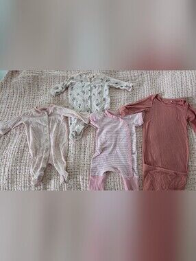 Newborn Girl Pj Bundle, Hanna Andersson and Little Sleepies